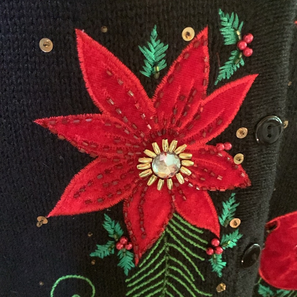 Women’s KIKIT Knitwear Christmas Holiday Button Down Vest Size XL - Picture 4 of 6